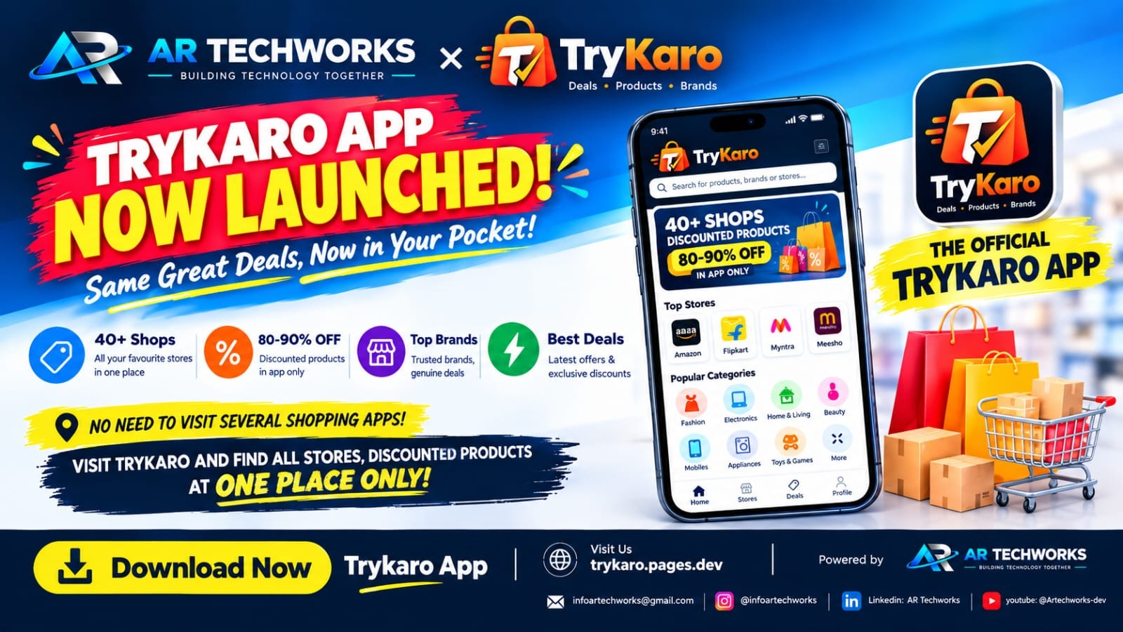 TryKaro Mobile App - Compare Smarter, Shop for Less